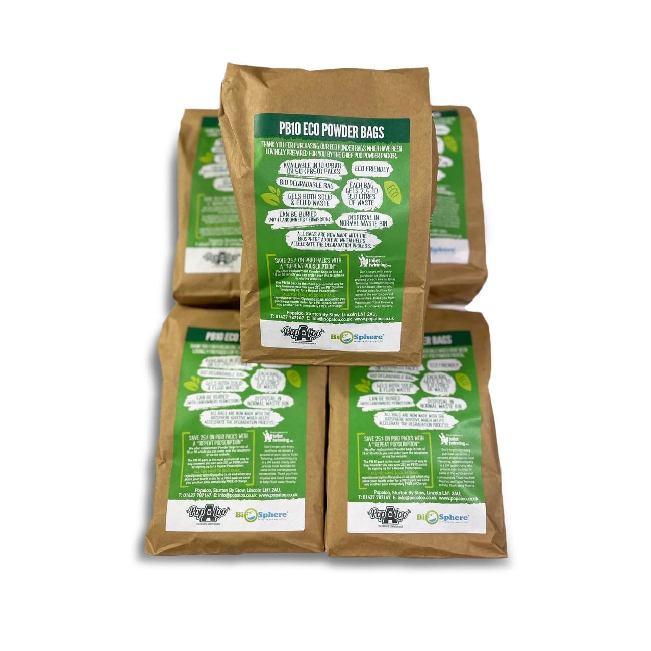 Eco Powder Bags Bulk Pack (50)