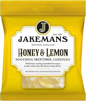 – Honey & Lemon 73g - Pack of 12 - Soothing Menthol Lozenges - Suitable for Vegetarians, Yellow