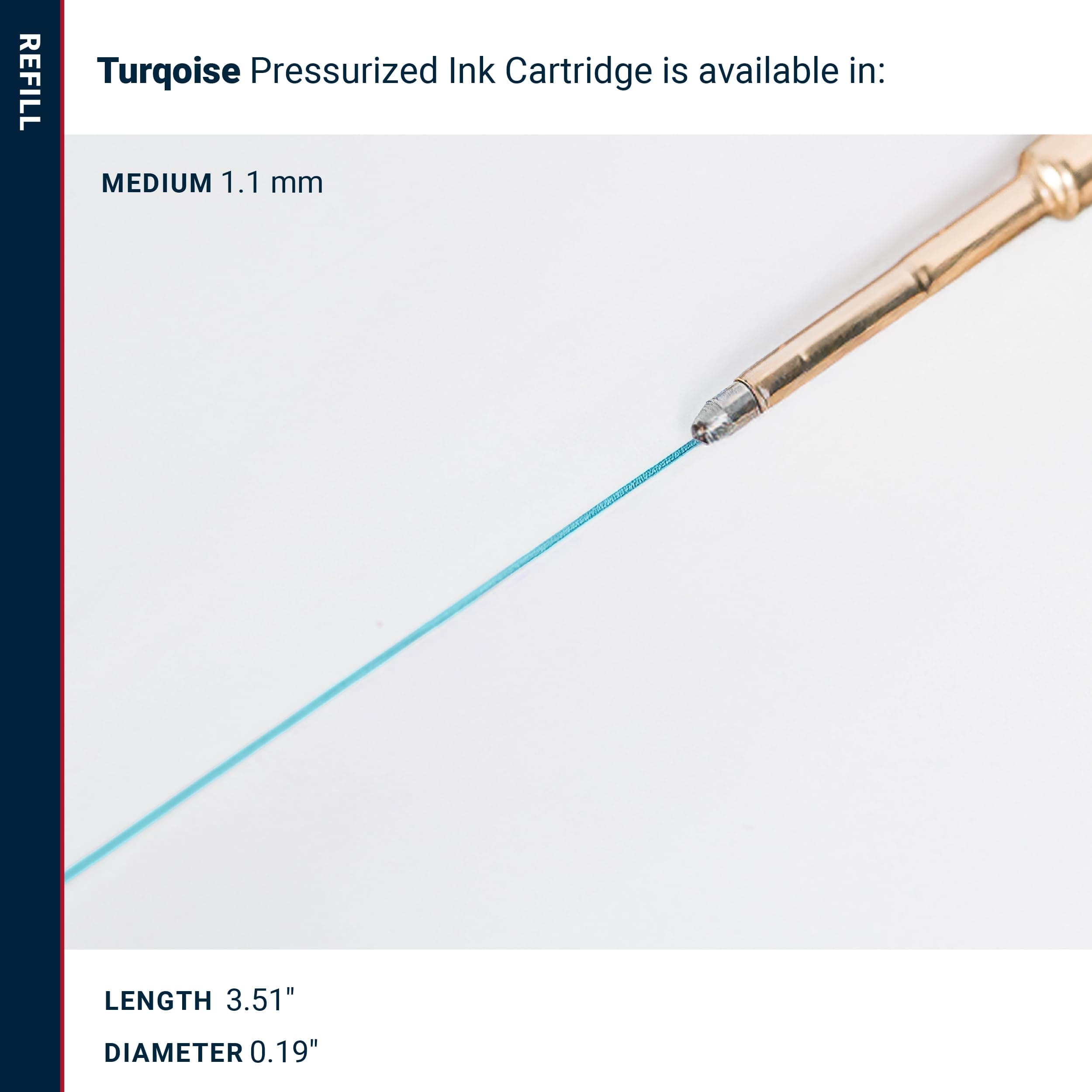 Fisher Medium Point Space Pens Refill, Turquoise