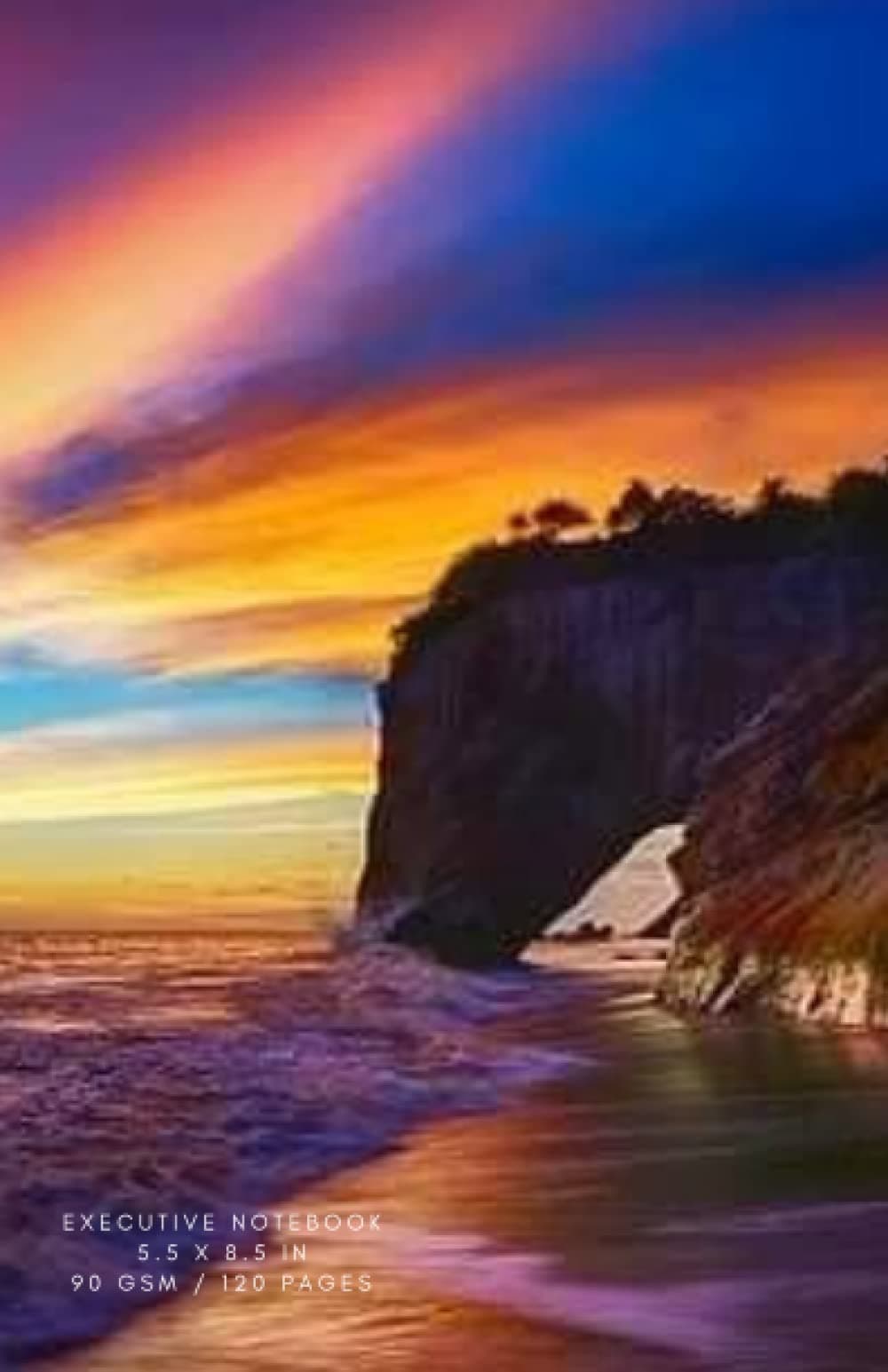 Beach Scenery at Dawn Notebook: Diary Journal Book 5.5x8.5inch 120 pages 90 gsm for gift present achievement memories planner