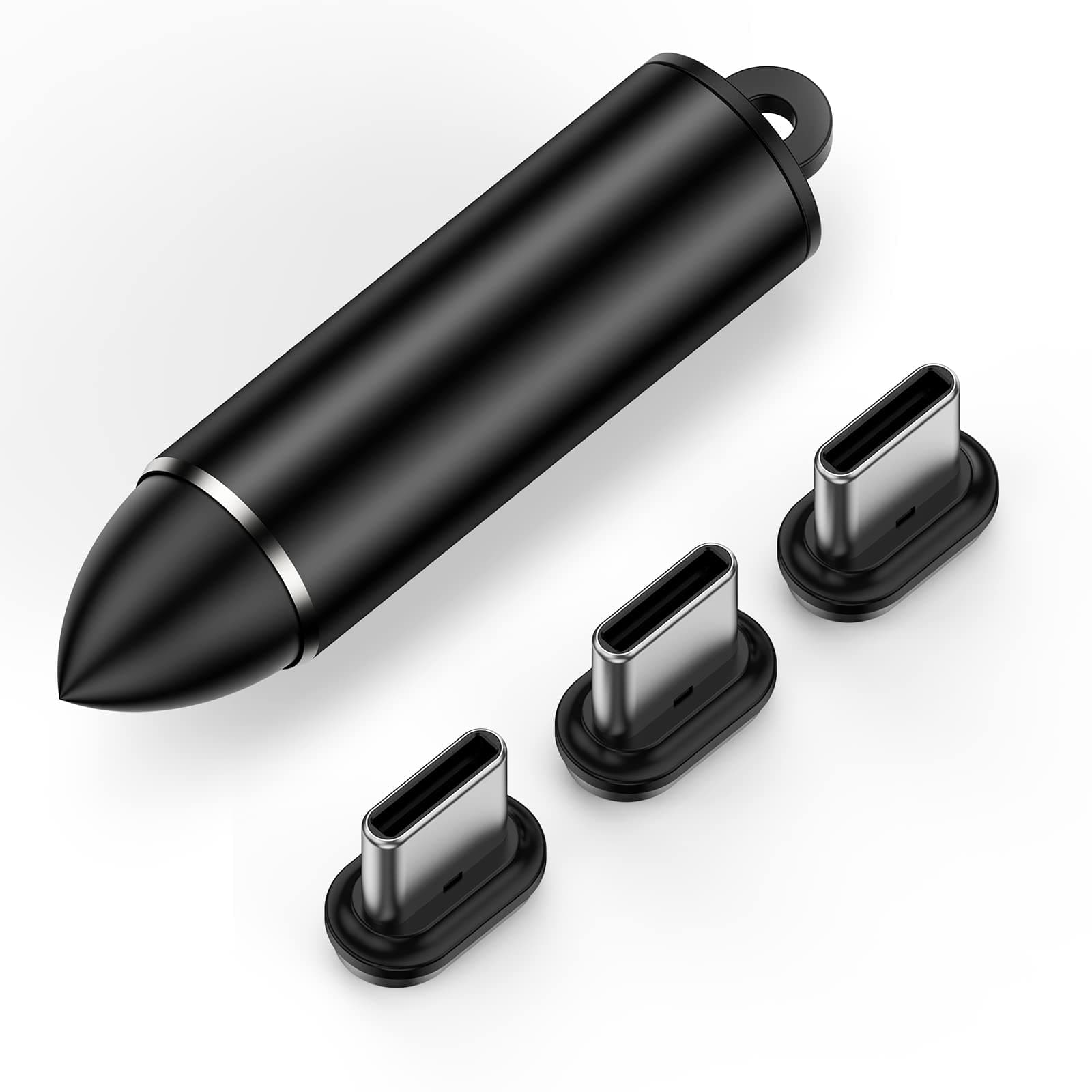 YKZ USB C Magnetic Tips 3pcs, 7 Pin Magnetic USB C Adapter Head with Connector Organizer Compatible USB C Magnetic Charging Cable