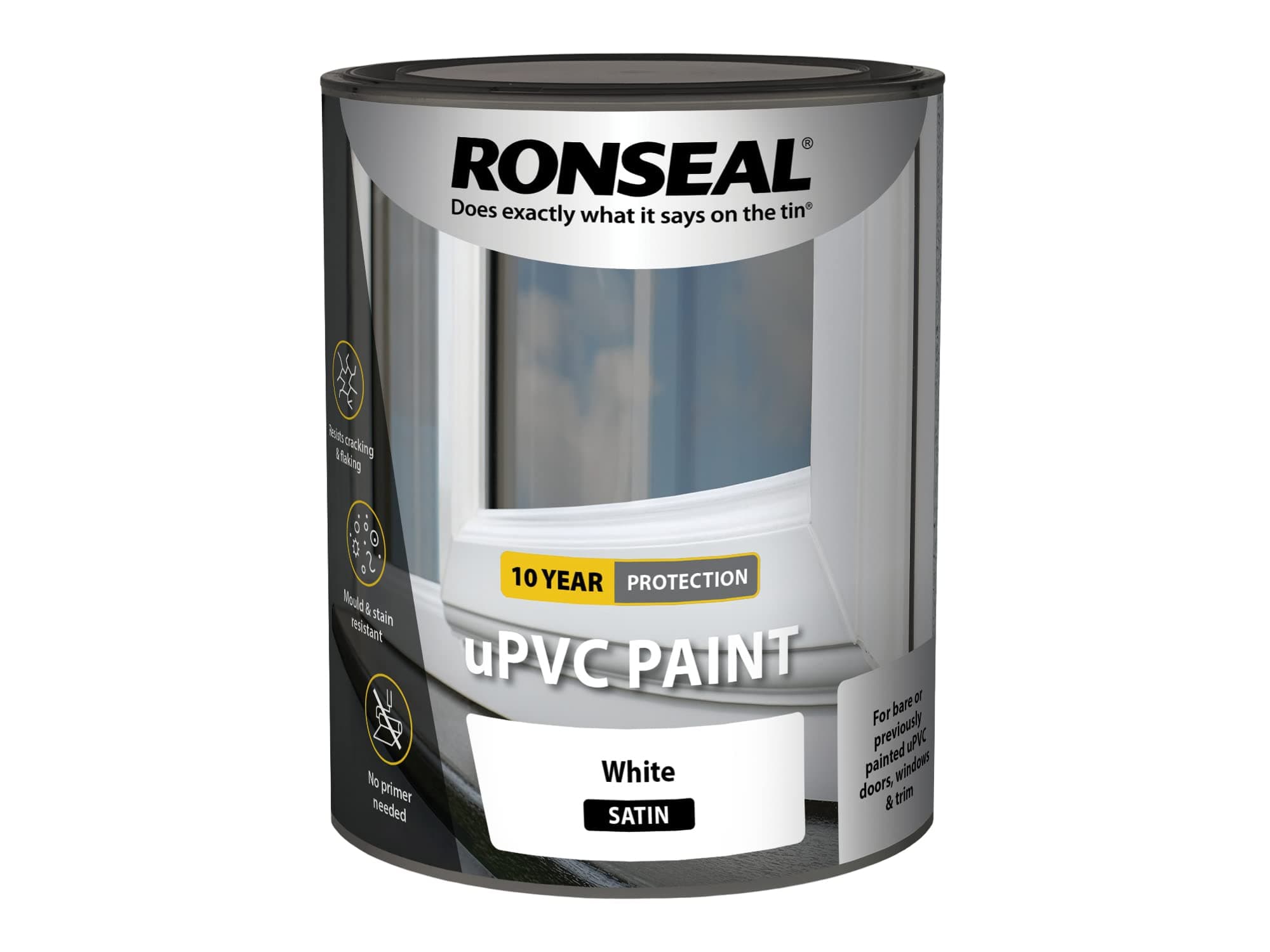 Ronseal UPVC PAINT WHITE SATIN 750ML