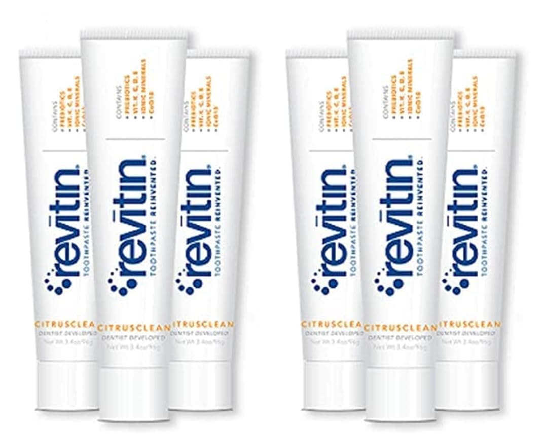 Revitin 2 PACK - Natural Toothpaste and Prebiotic Oral Therapy - Pack of 3