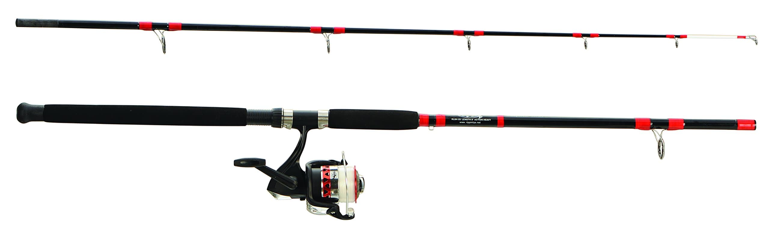 Rippin Lips Super Cat Spinning Rod with Glow Tip Combo, 8-Feet/Heavy