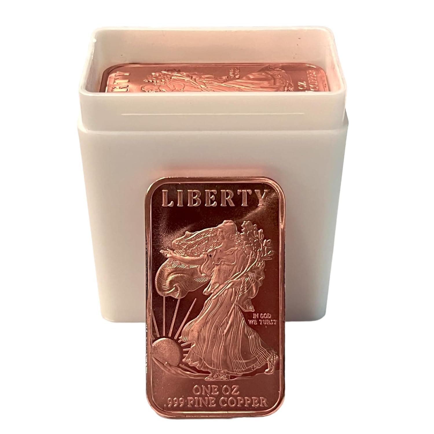 Unique Metals Walking Liberty One (1) Ounce Per 20 Pack Copper Bar .999 Thin Copper Made In USA