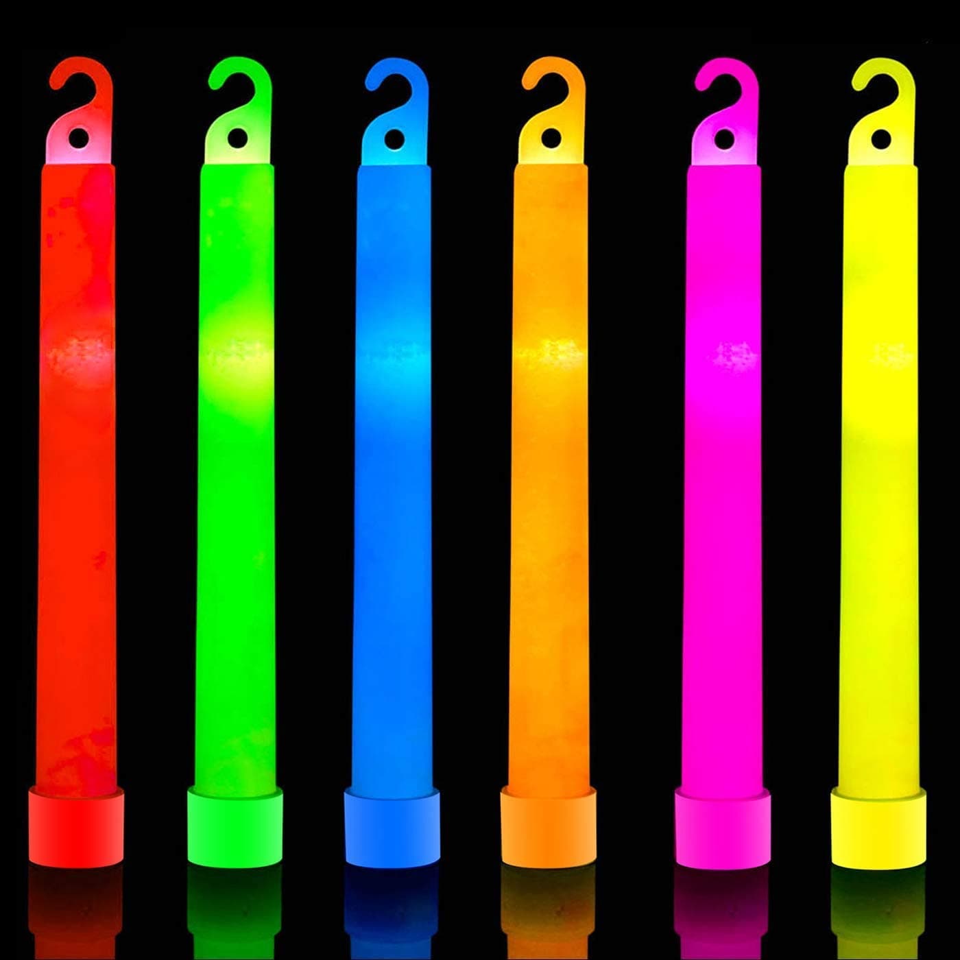 30 Pack Ultra Bright Glow Sticks - Bulk Pack Industrial Grade - 6 Inch Waterproof Glow Stick - Party Glow Light With 12 Hour Duration - Mixed Colors With 30 Strings Included - Bend, Shake to Activate