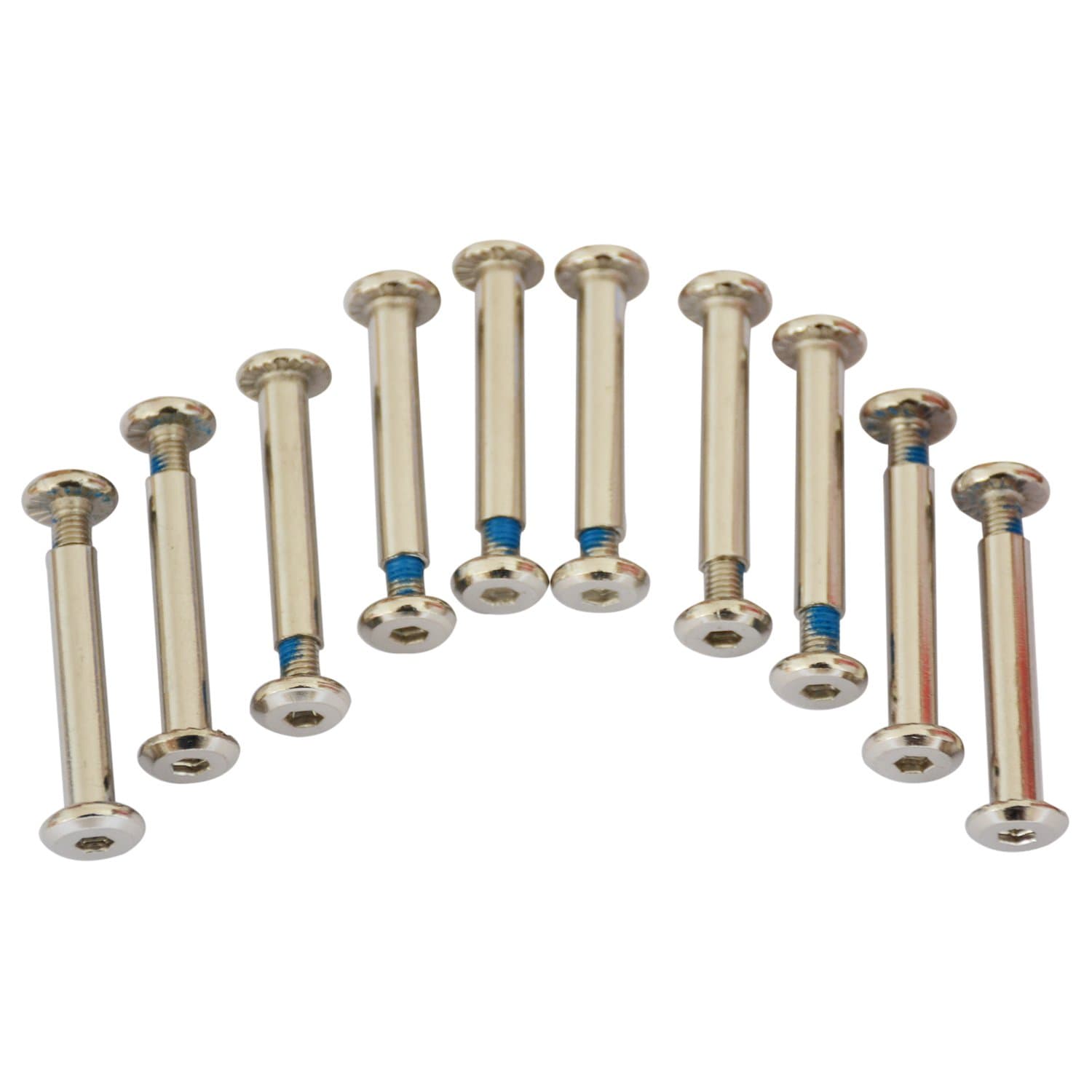 SCStyleInline Skate Wheel 15/64" Shaft Hex Socket Screw (10XSilver) Set of 10
