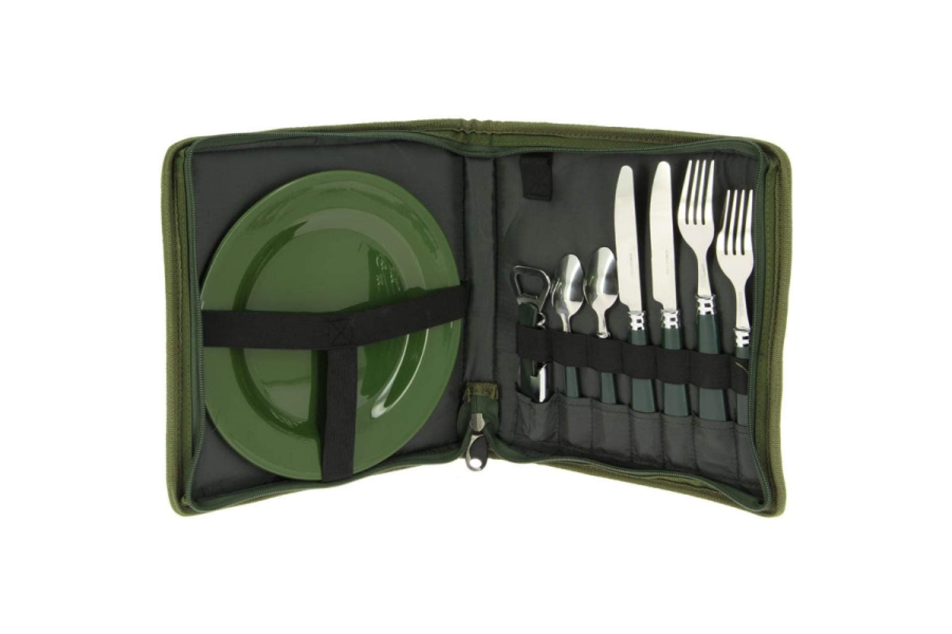 NGT 600 Carp Fishing Camping Picnic Day Cutlery Set + Lidsters Bivvy Table