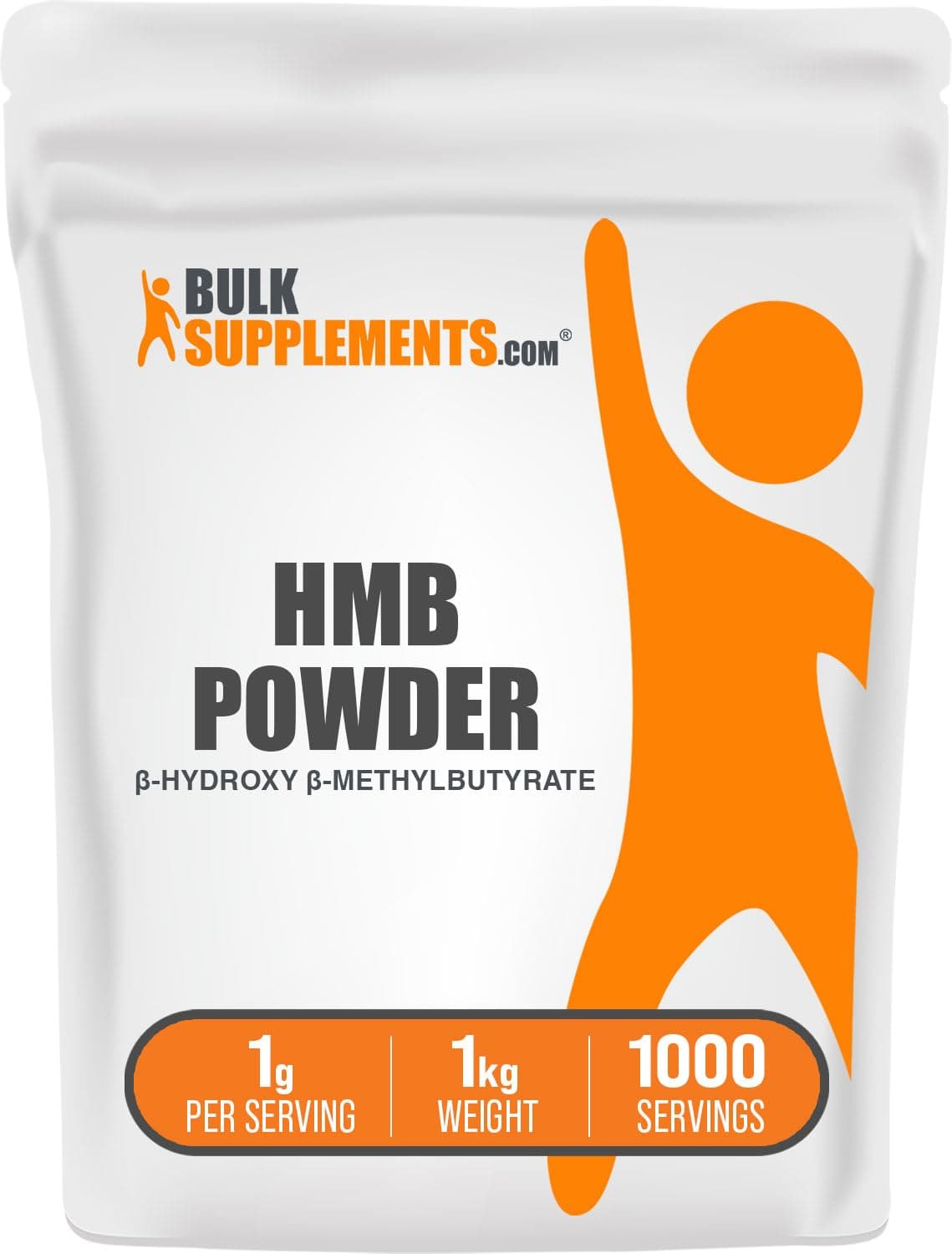 BulkSupplements.com HMB Powder - as Calcium HMB, Beta-Hydroxy Beta-Methylbutyrate - HMB Powder Supplements, Gluten Free - 1g per Serving, 1kg (2.2 lbs) (Pack of 1)