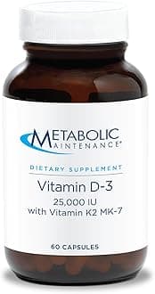 Vitamin D-3-25,000 IU + K2, High Potency + Easier Absorption, 60 Capsules