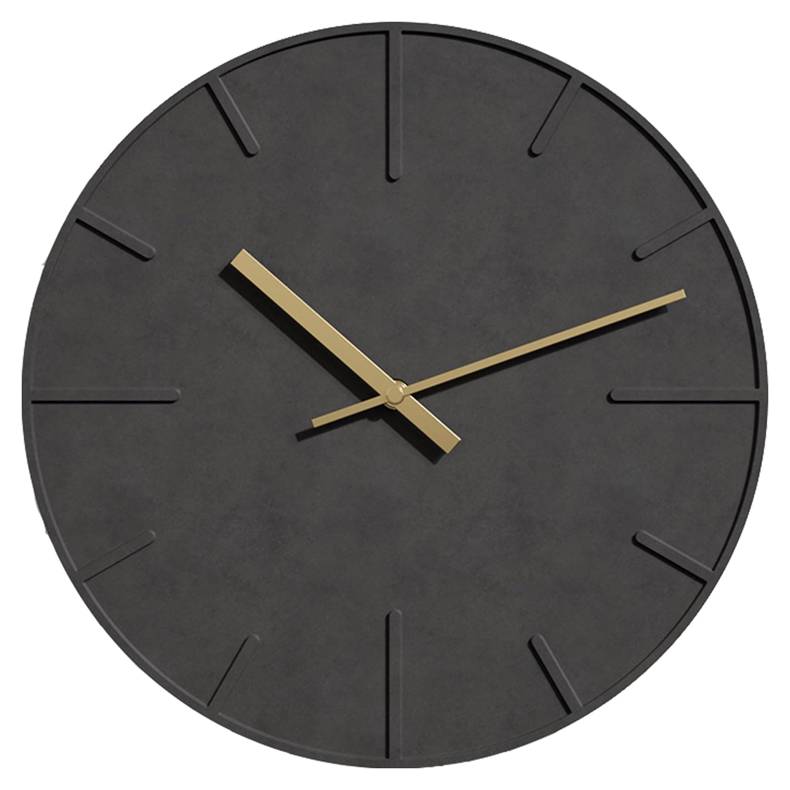 TAHITICA Wall Clock - Silent, Concrete-Made, Wall Hanging Clock, Simple, Modern, Scandinavian, 30CM, Room Decor, Living, Interior, Housewarming, Stylish, with Hooks