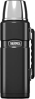 Stainless King Gun Metal Travel Flask (1.2L) Premium Leak Proof Insulated Tea & Coffee Flask for Hot & Cold Drinks, Built-in Cup, Twist-Pour Stopper, BPA-Free, Durable Steel