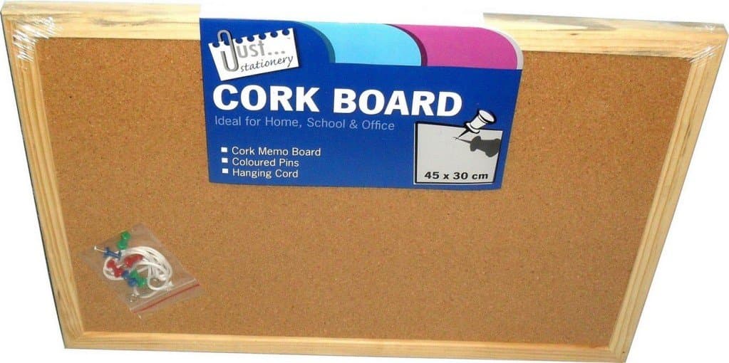 CORK NOTICE BOARD / CORK BOARD 45cm x 30cm