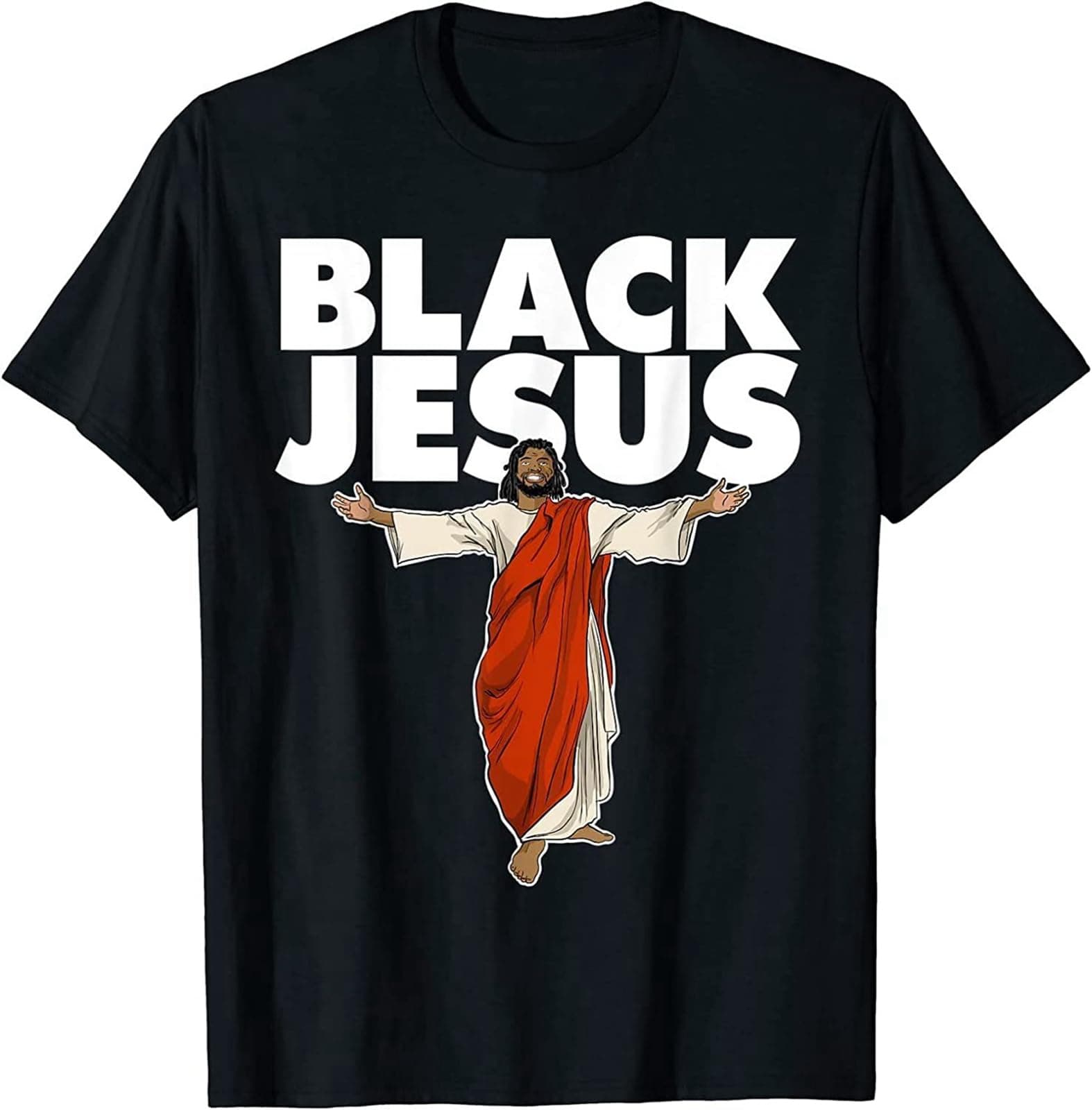 New Limited Jesus Cool Design Great Gift Idea Pullover Men's Crewneck T-Shirt Short Sleeve Top Unisex Pure Cotton Tee Black