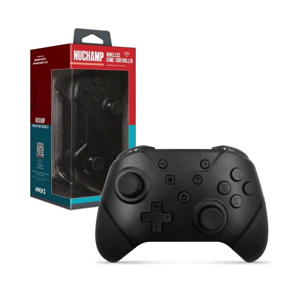 Armor3 "Nuchamp" Wireless Game Controller for Nintendo Switch/Lite (Black) - Nintendo Switch
