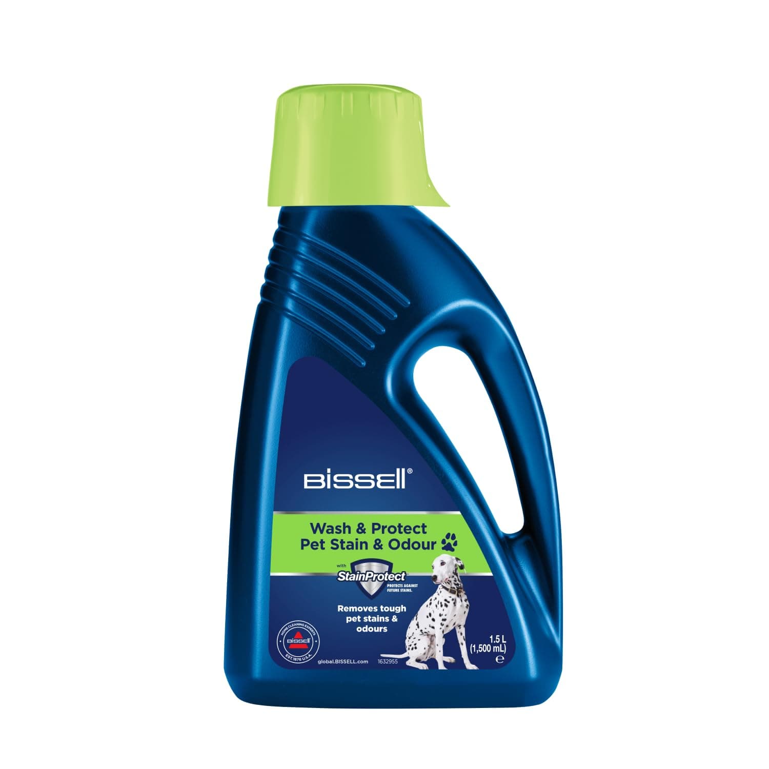 Wash & Protect Pet Stain & Odor, For BISSELL Upright Carpet Cleaners, 1.5L, Removes tough pet stains & odours, 1087N