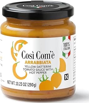 Cosi Come - Arrabiata Pasta Sauce, Yellow Datterino Tomatoes Sauce with Chili Pepper
