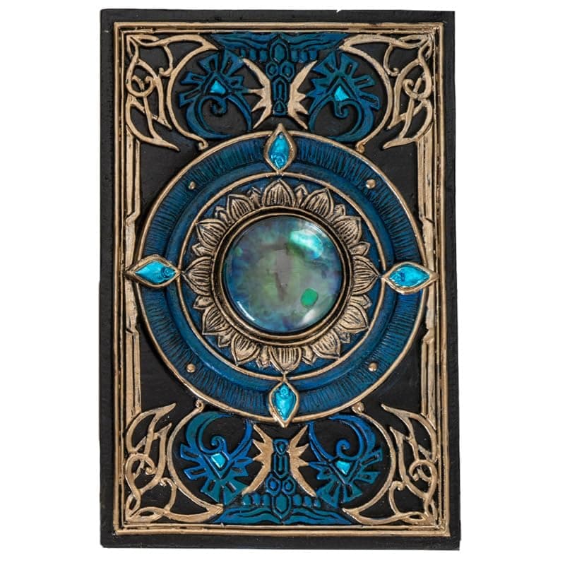 Pacific Giftware All Seeing Eye Tarot Box with Intricate Blue Accents and Crystal Inlay Perfect for Tarot Cards Jewelry or Keepsake Storage 5.7" Long