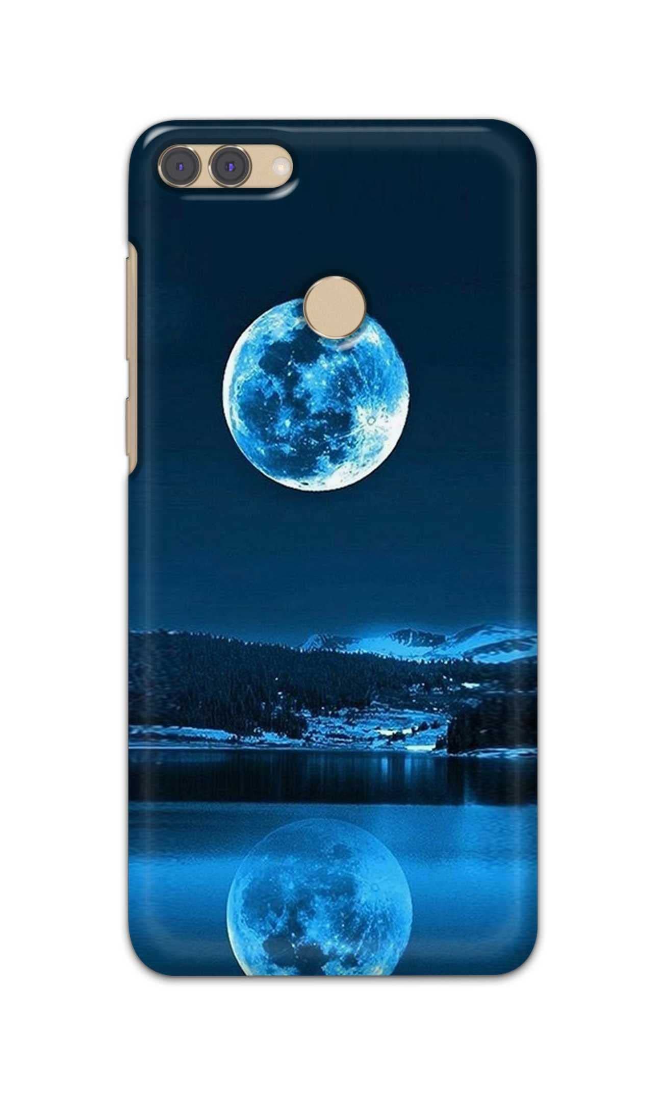 PRINTFIDAA Beautiful Moon View On River Printed Designer Hard Case for Huawei Y9 (2018) Back Cover -(ZO) TEJ1007