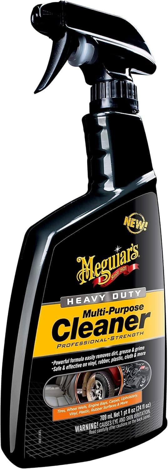 Meguiar's Heavy Duty Multi-Purpose Cleaner 709ml Professional Strength, Cleans Wheel Arches, Tyres, Vinyl, Trim, Carpet, Fabric, Upholstery, Rubber, Metal, Chrome and More - G180224EU