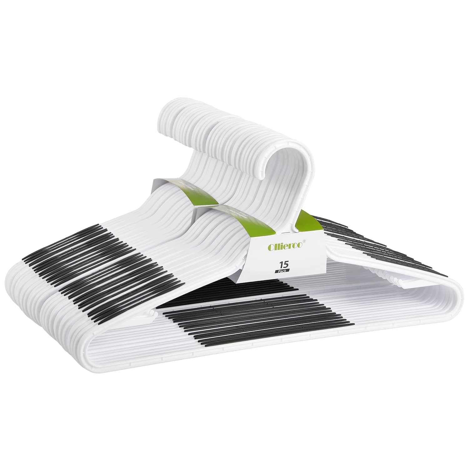 30 Pack Bendable Plastic Hangers Light-Weight Non-Slip Clothes/Suit Hangers(Black)