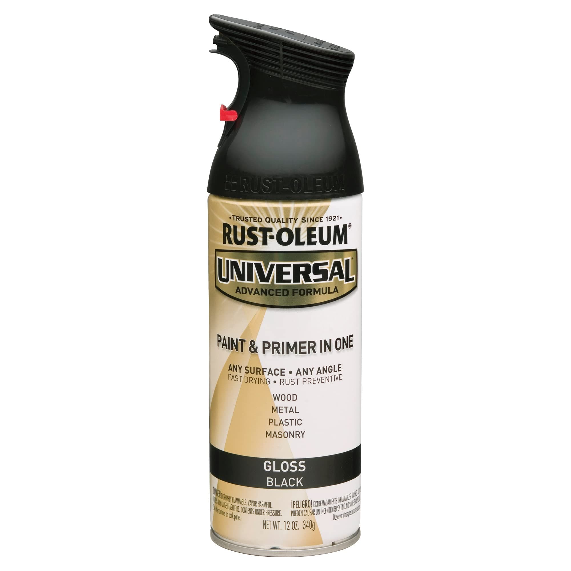 245196 Universal All Surface Spray Paint, 12 oz, Gloss Black