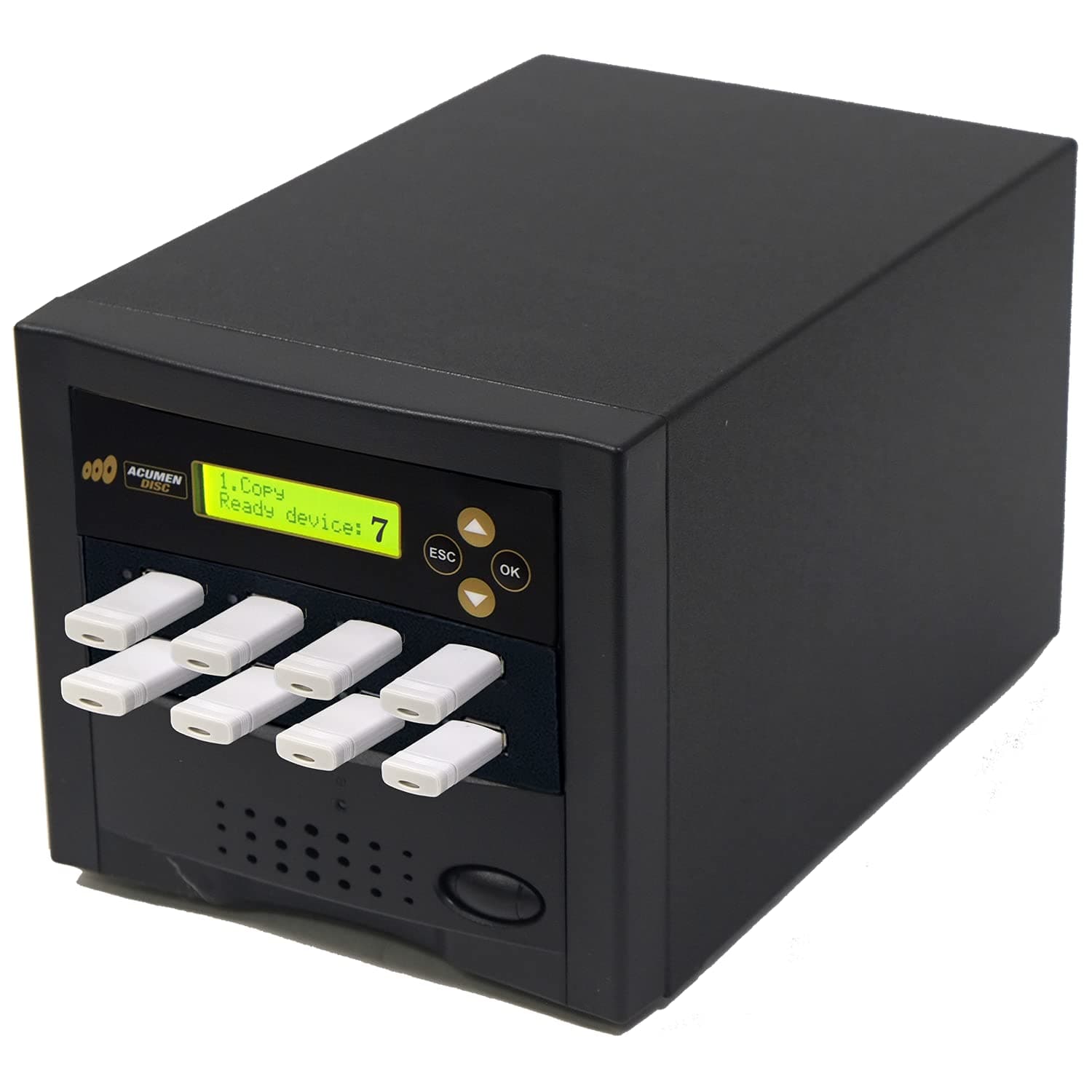 Acumen Disc 1 to 7 USB Duplicator - Multiple Standard-A Flash Memory Card Copier & Sanitizer (DOD Compliant) System - 2.0/3.0 Digital Key Dongle/Thumb Drive Media Mass Storage