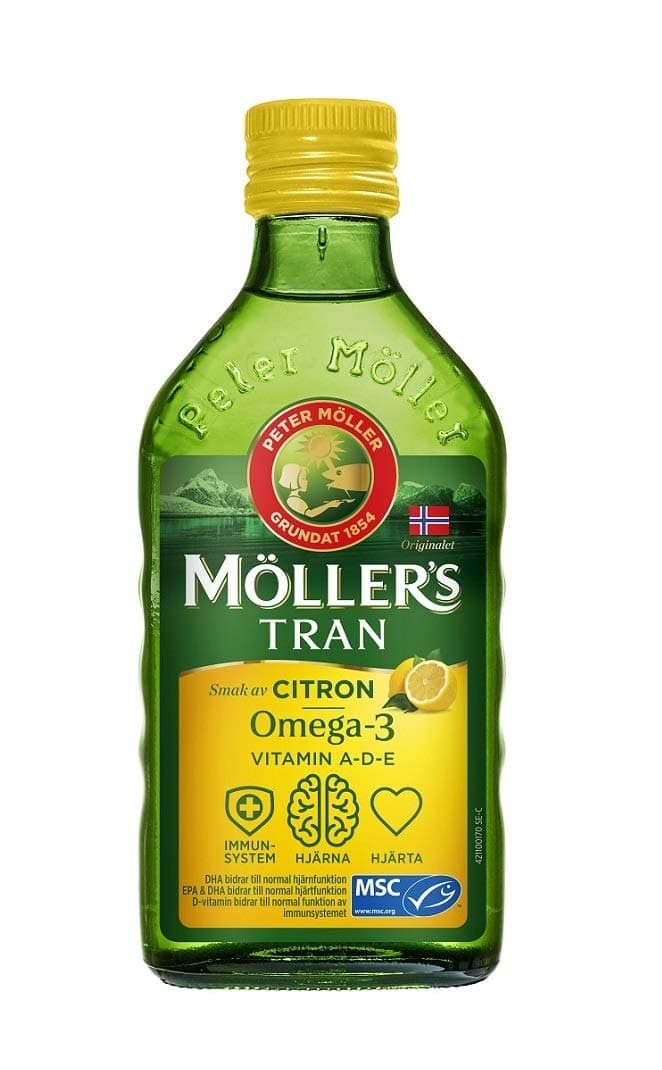 Tran Cod Liver Oil 250 ml/ 8.45 fl oz | Citron Flavor | Omega-3 | Fish Liver Oil