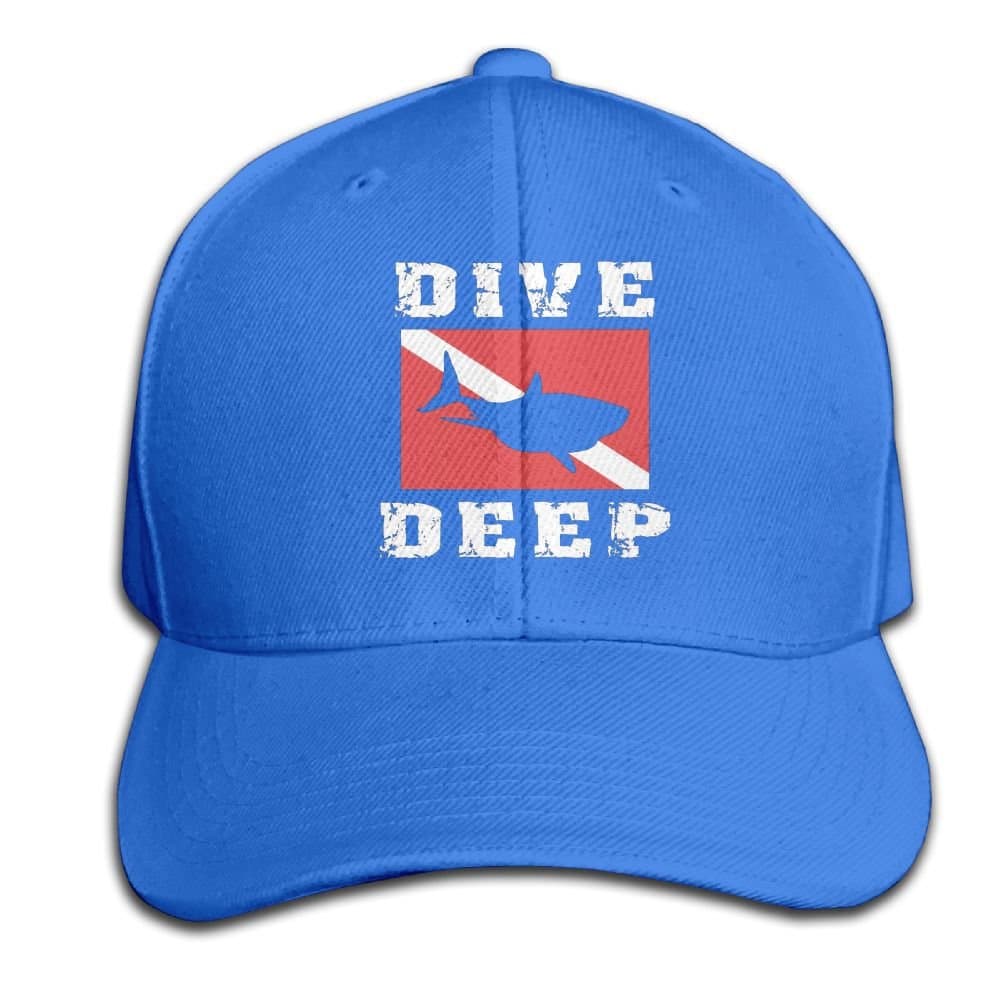 Dive Deep Adult Solid Color Cotton Adjustable Tongue Cap Baseball Cap Trucker Hat