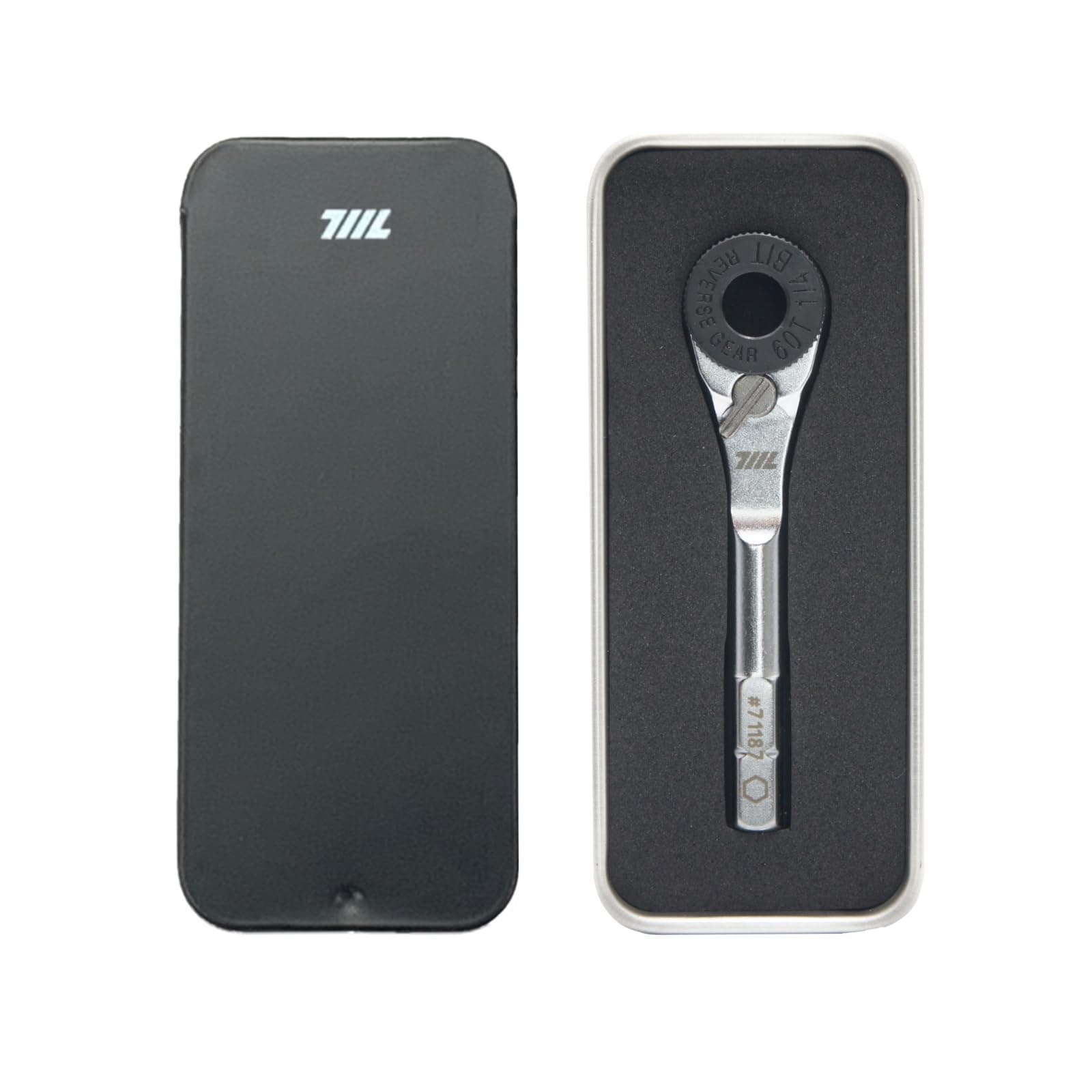 711L Hex End EDC Ratchet Wrench - Accessary for Multitools with 1/4" Hex Bits Adapters - Compatible with 1/4 Inch Socket Extensions