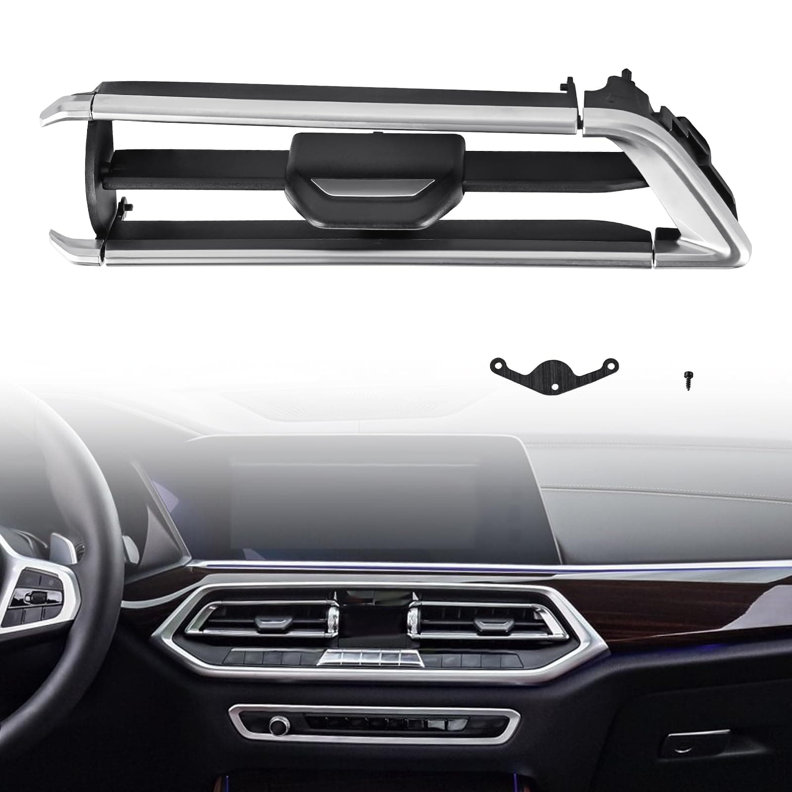 JDMON Left Front Center Air Conditioner A/C Vent Outlet Cover Trim Replacement for BMW X5 X6 X7 G05 G06 G07 2019-2021 Replacement for 64119458543 64119458541 (Front Center Right Side)