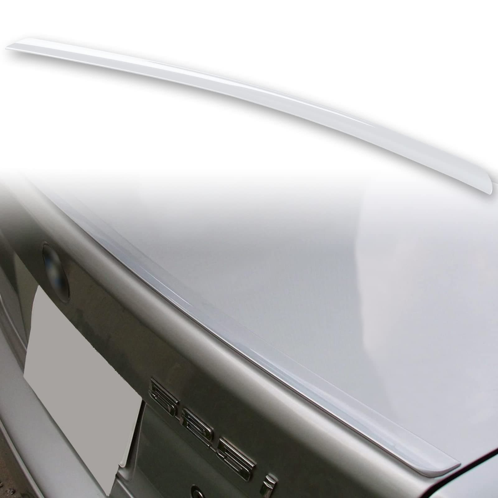 Painted Trunk Lip Wing Spoiler For 1995-2003 BMW 5-Series E39 Sedan M5-354 Titan Silver Metallic