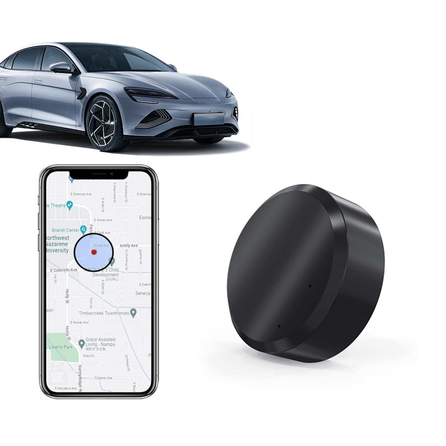 Mini GPS Tracker for Vehicles: Tracker Device for Vehicles No Subscription No Monthly Fee GPS Tracker for Car Kids Dogs Trucks Magnetic GPS Tracking Device Portable Real-Time Tracking