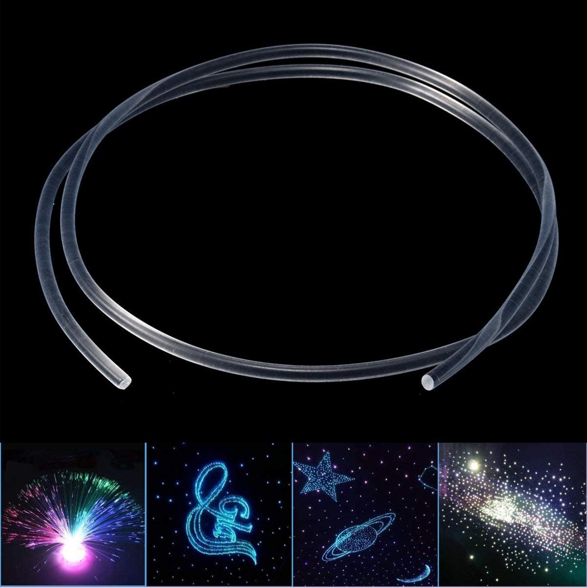– 1M Side Glow Optic Fiber Car Light Opitcal Cable Ceiling Lighting Decor 1.5-5Mm - 4Mm