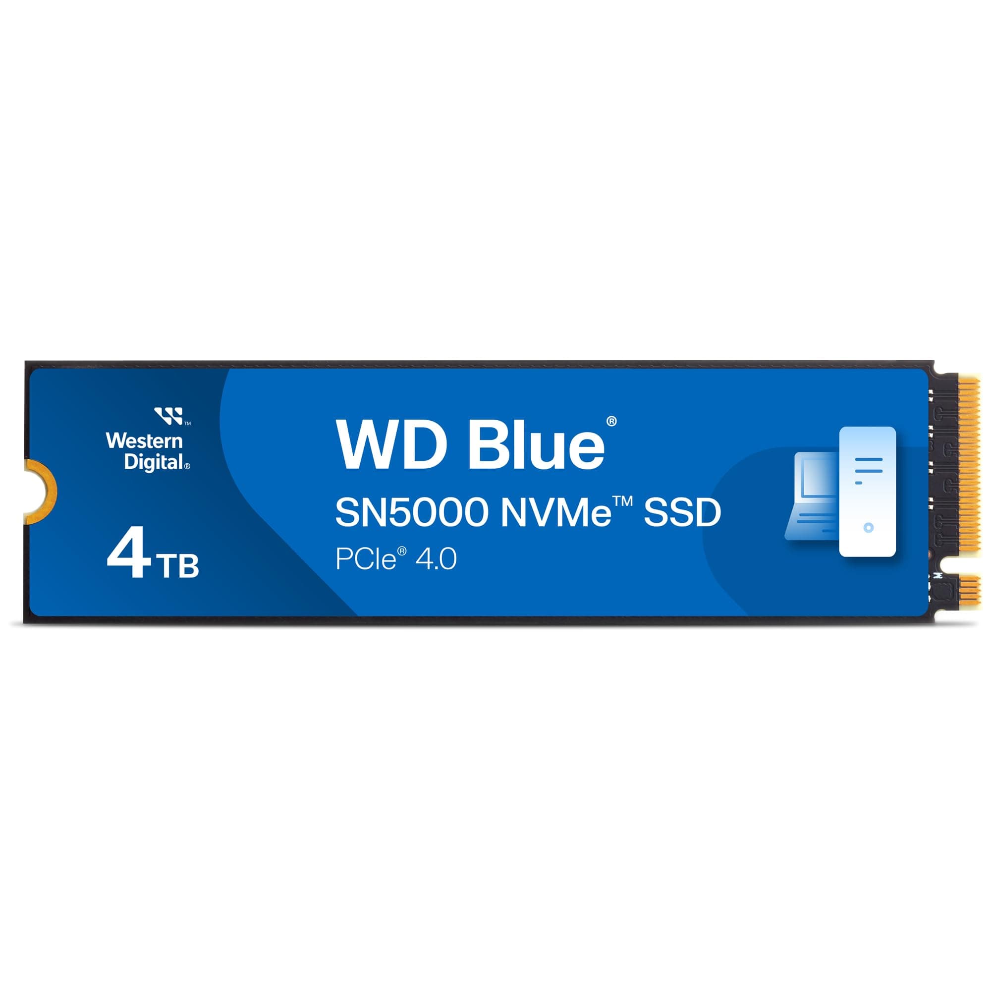 Western Digital WD Blue SN5000 NVMe 4TB, Upto 5550MB/s R, 5000MB/s W, 5Y Warranty, PCIe Gen 4 NVMe M.2 (2280), Gaming Storage, Internal Solid State Drive (SSD) (WDS100T4B0E)