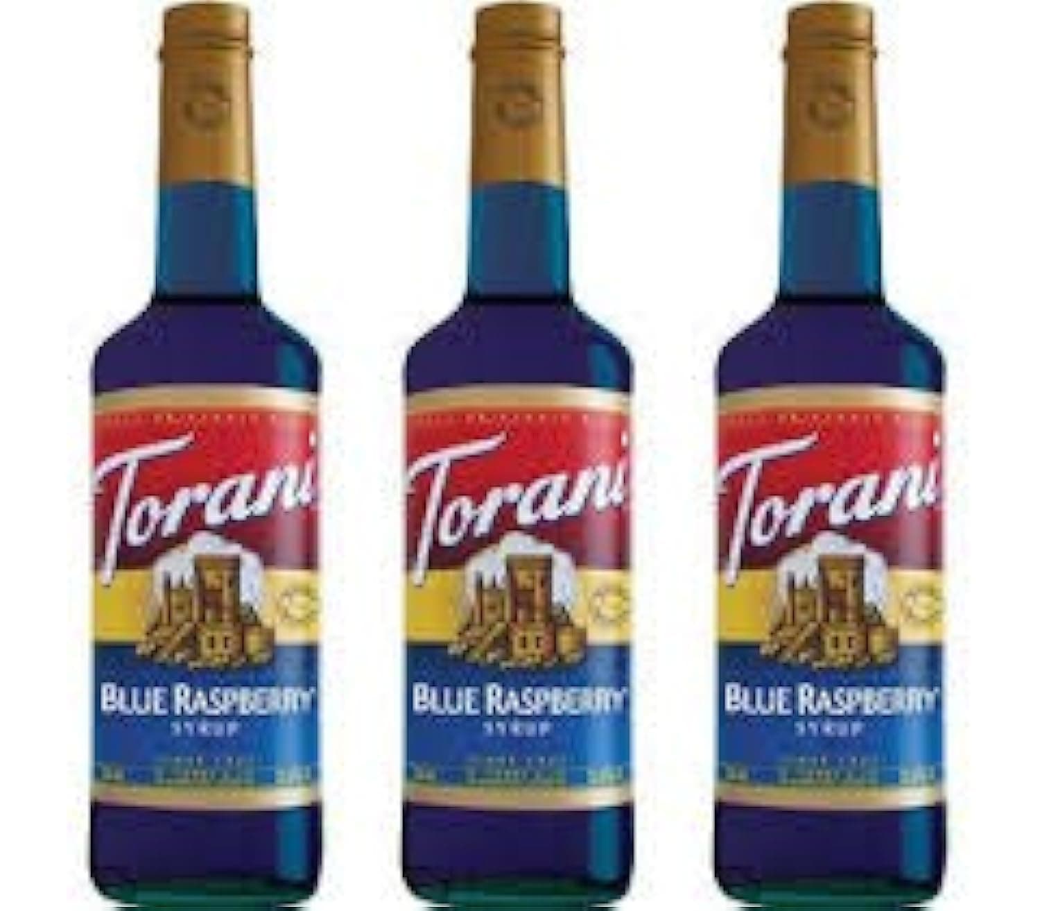 ToraniSyrup, Blue Raspberry, 750mL Bottles (Pack of 3)