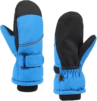 Kids Ski Snow Gloves Winter Cold Weather Windproof Warm Snowboard Sport Mittens for Boys Girls
