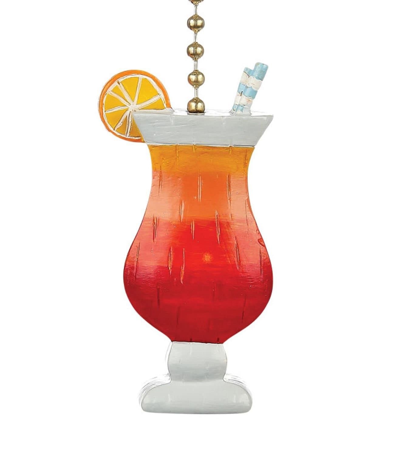 Tropical Beachy Fruity Cocktail Drink Ceiling Fan Pull Decoration