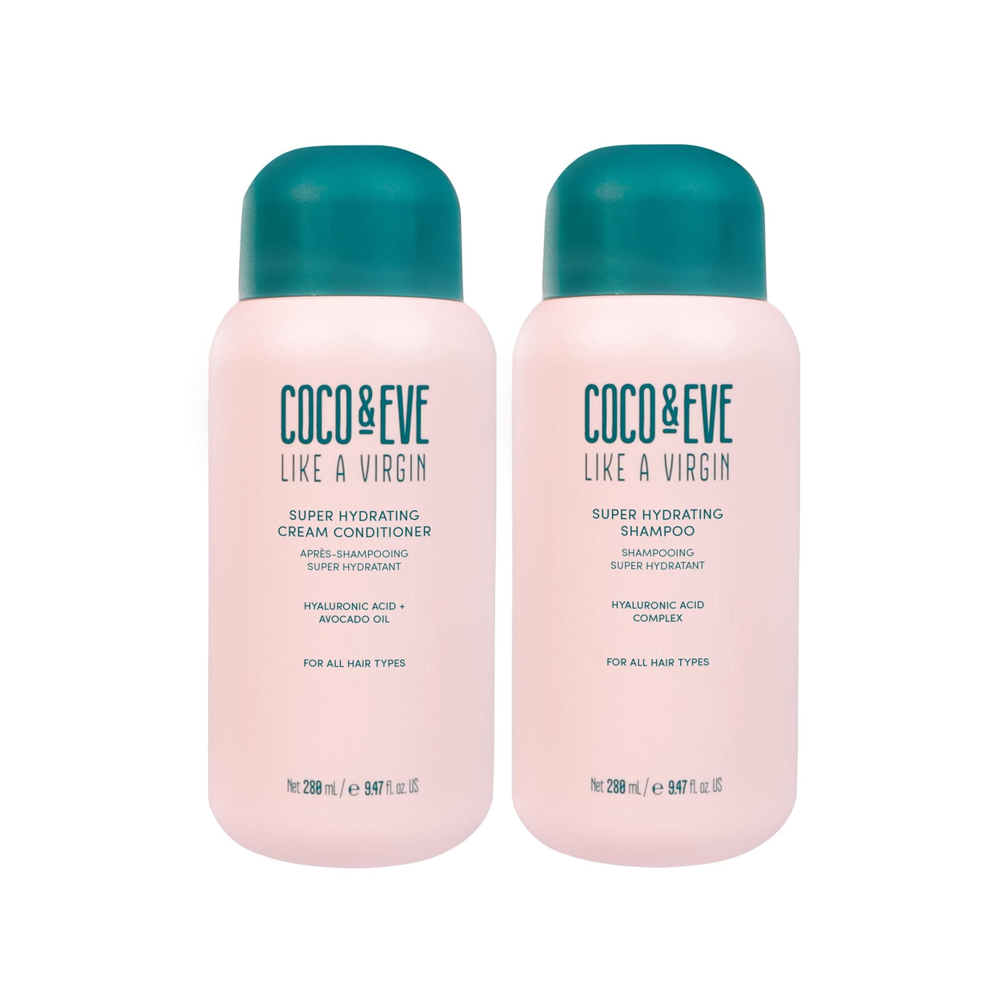 Coco & Eve Like a Virgin Shampoo & Conditioner Bundle Set - Natural, Sulfate free Hair Care with Argan Oil, Coconut and Avocado Oil | For Dry Damaged, Color Treated Hair | Anti Frizz (8.4 fl oz each)