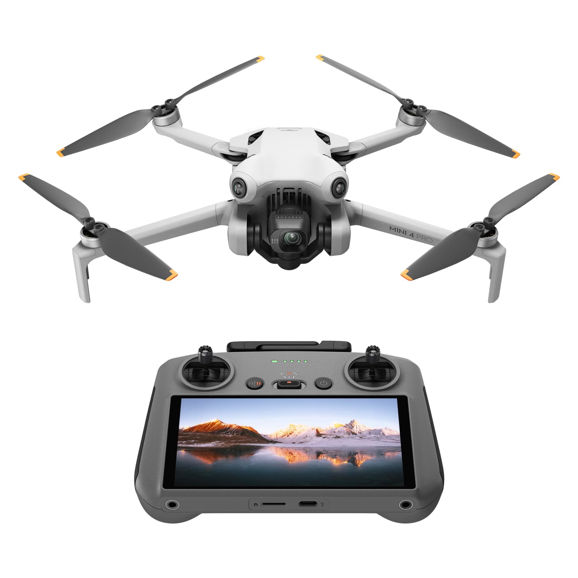 DJI Drone, Mini 4 Pro, DJI RC-2 Remote Controller Included, 4K Video Recording, Foldable Mini Drone with Camera, Lightweight, Less Than 8.8 oz (249 g), Max Flight Time: 34 Minutes, Max Video