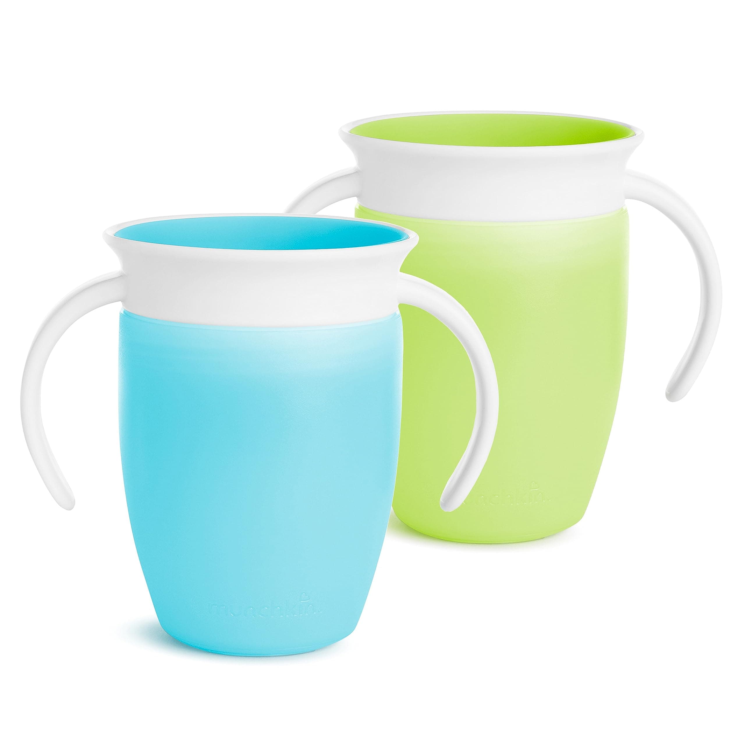 Miracle 360 Trainer Cup, 7 Ounce, 2 Count (Green/Blue)