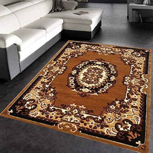 Aksha CarpetAksha Carpet Thick & Soft Hand Embossed Cutting Washable Carpets for Home Bedroom Size 8 x 11 Feet Approx Color Multi