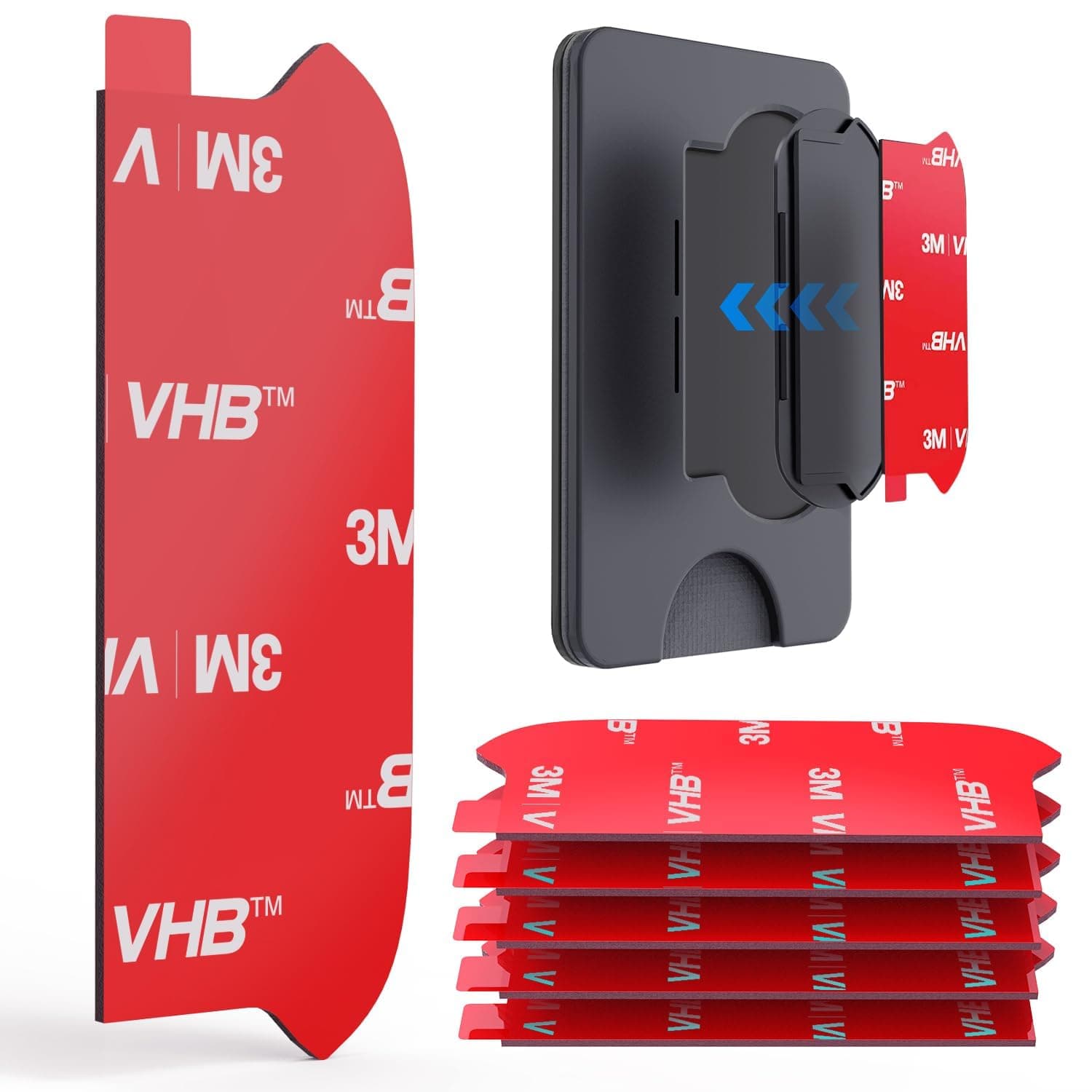Sticky Adhesive Replacement for Socket Wallet+ Base, 6pcs 3M VHB Strong Sticker Pads for Cell Phone Wallet Plus Case Back Stand, Double Sided Tape for iPhone 13 14, Samsung & All Smartphone