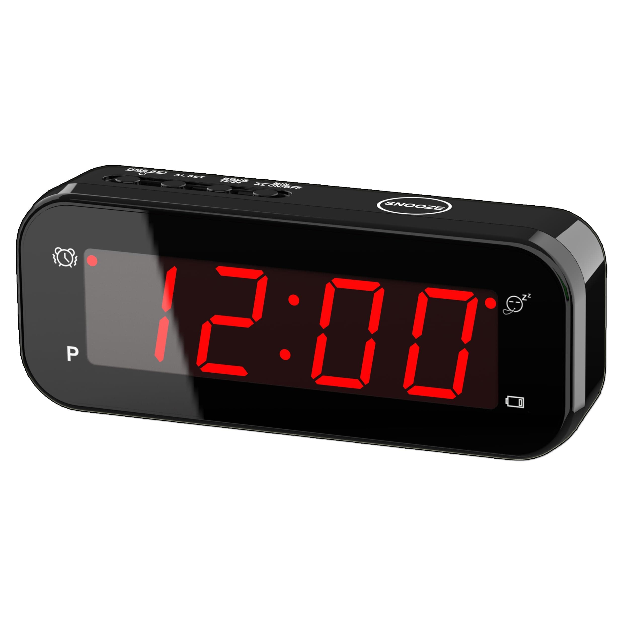 2 in 1 Alarm Clock, Indoor Thermometer, Digital Clock with Temperature Display