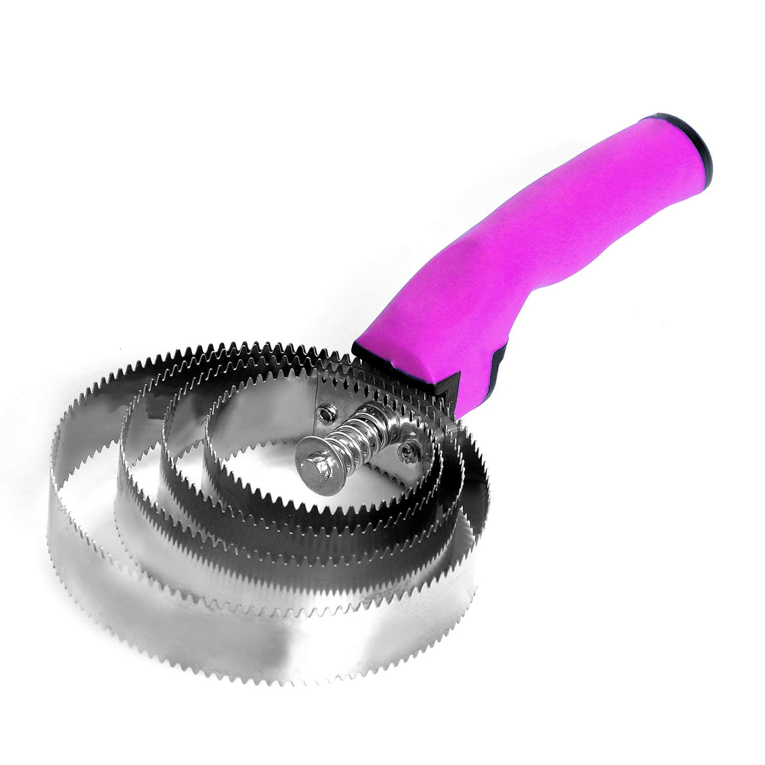 Reversible Stainless Steel Curry Comb with Soft Touch GripÃ‚£Ã‚¨PinkÃ‚£
