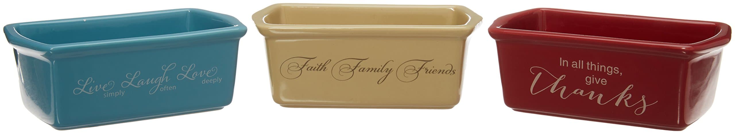 Set of 3 Stoneware Mini Loaf Pans