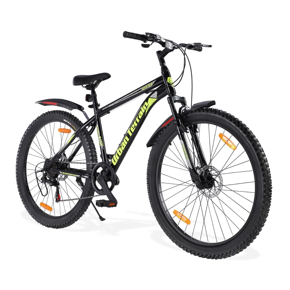 Galaxy Max Multispeed High Performance Mountain Cycles for Men with Complete Accessories MTB Bike 27.5T (7 Speed, Green)