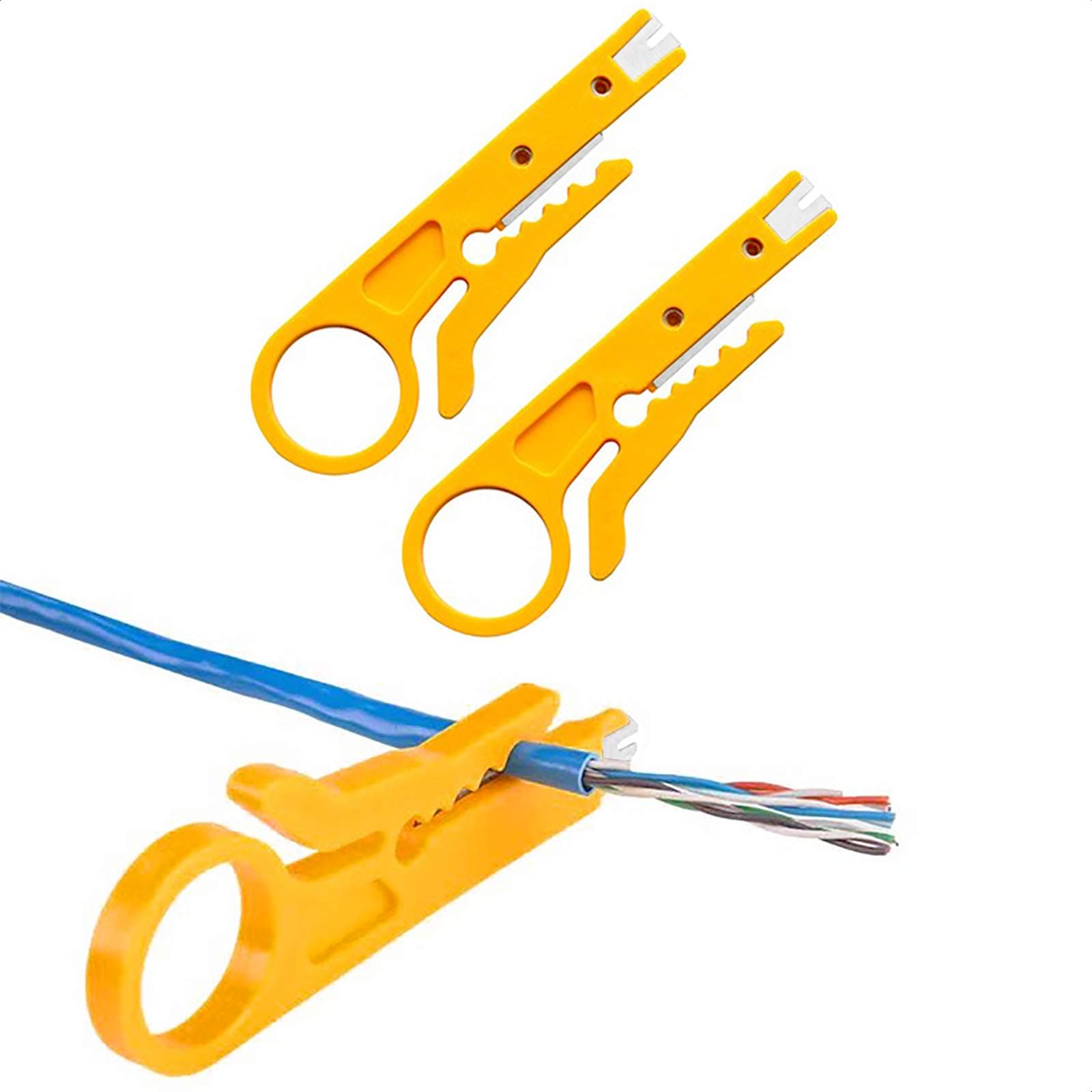 VANICE Mini Wire Stripper 3 Pack Network Wire Stripper Punch Down Cutter for Network Wire Cable, RJ45/Cat5/CAT-6, Telephone and Computer UTP Cable