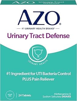 AZO Urinary Tract Defense Antibacterial Protection, FSA/HSA Eligible, Helps Control a UTI Until You Can See a Doctor, from The No. 1 Most Trusted Urinary Health Brand, 24 Count (Pack of 1)