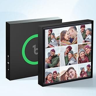 Personalised Music Album Fridge Magnet - Can Play Songs & Adjust Volume - Custom Music Player Refrigerator Magnet with Photo & Picture, Christmas Anniversary Valentine's Day Gifts for Couples Him Her